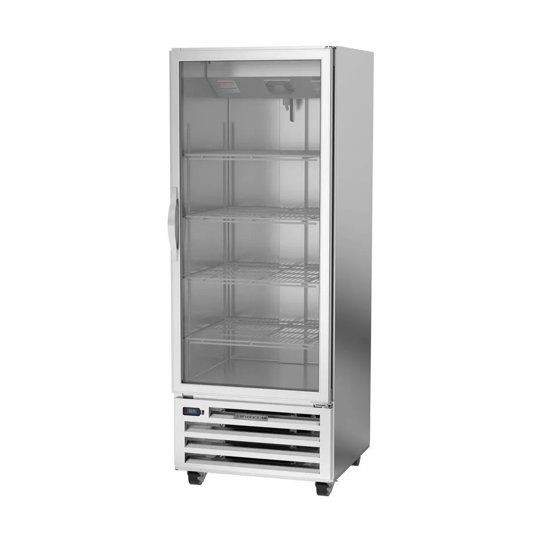 Beverage Air RI18HC-G 27" 1-Section Reach-In Refrigerator w/ Glass Full Door, Bottom Mounted, 1/4 hp, 17 cu. ft.