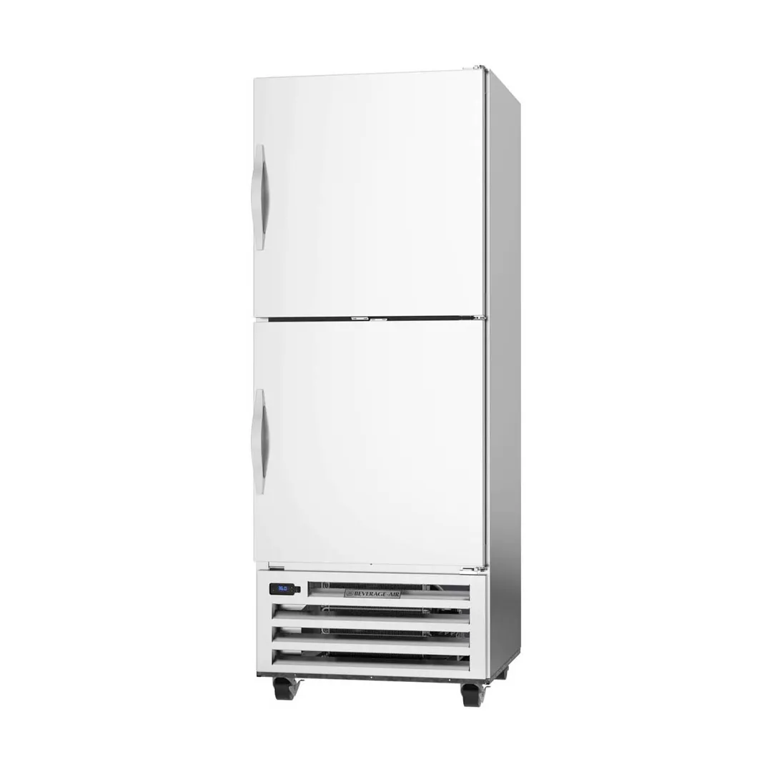 Beverage Air RI18HC-HS 27" 1-Section Reach-In Refrigerator w/ 2 Solid Half Doors, Bottom Mounted, 1/4 hp, 17 cu. ft.