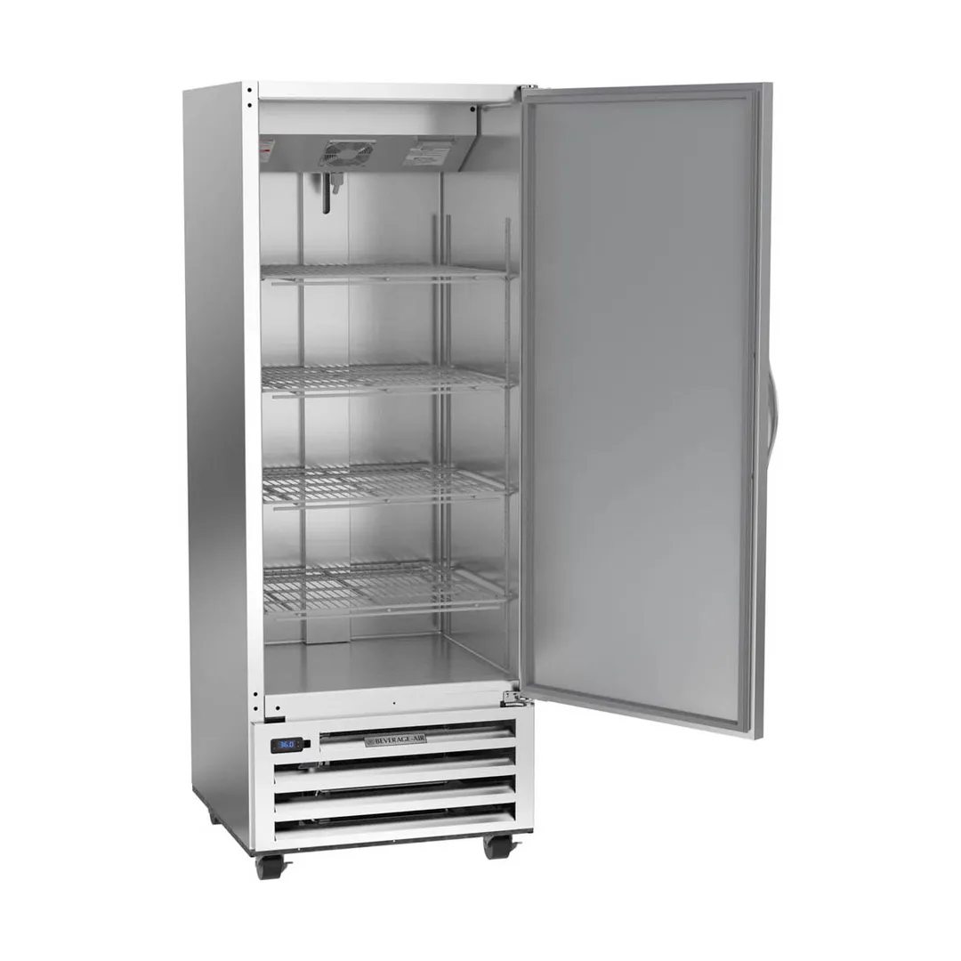 Beverage Air RI18HC 27" 1-Section Reach-In Refrigerator w/ Solid Full Door, Bottom Mounted, 1/4 hp, 17 cu. ft.