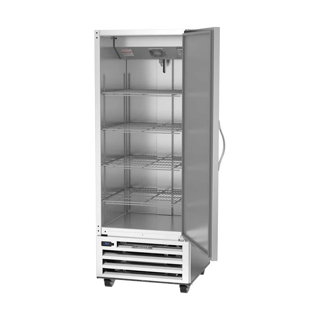 Beverage Air RI18HC 27" 1-Section Reach-In Refrigerator w/ Solid Full Door, Bottom Mounted, 1/4 hp, 17 cu. ft.
