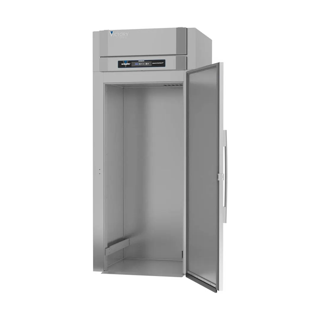 Victory RIS-1D-S1-HC 36" 1-Section Solid Door Roll-In Refrigerator, Stainless Steel, 34.86 cu. ft.