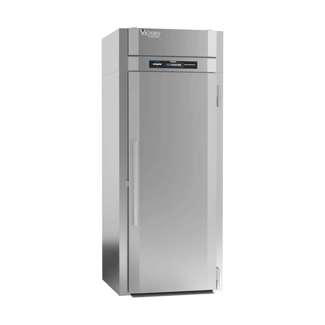 Victory RIS-1D-S1-PT-XH-HC 36" 1-Section Roll-Thru Refrigerator w/ 2 Solid Doors, Extra High, Stainless Steel, 42.27 cu. ft.