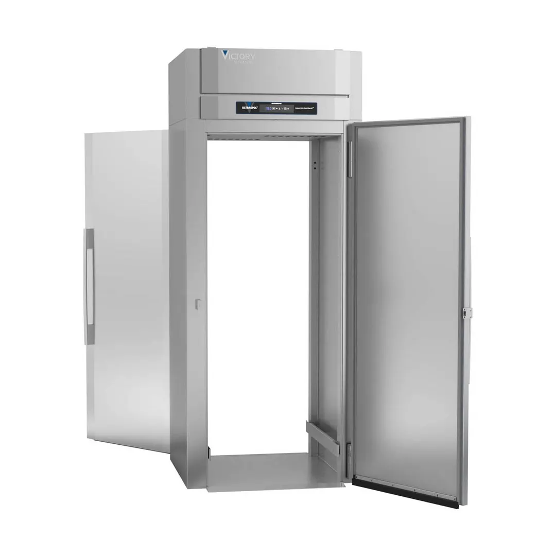 Victory RIS-1D-S1-PT-XH-HC 36" 1-Section Roll-Thru Refrigerator w/ 2 Solid Doors, Extra High, Stainless Steel, 42.27 cu. ft.