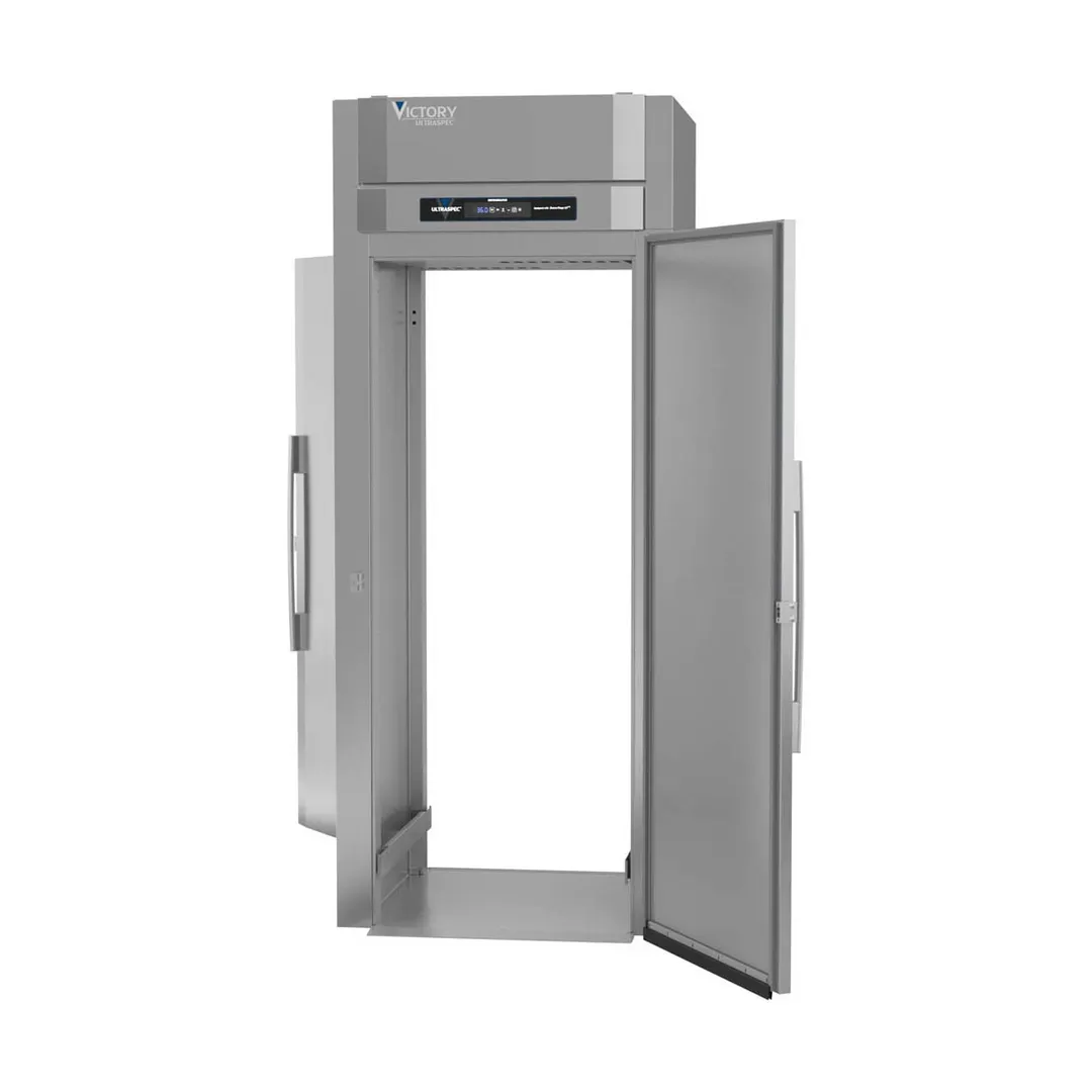 Victory RIS-1D-S1-PT-XH-HC 36" 1-Section Roll-Thru Refrigerator w/ 2 Solid Doors, Extra High, Stainless Steel, 42.27 cu. ft.