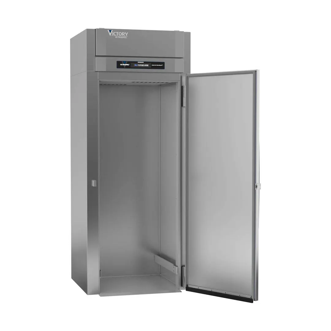 Victory RIS-1D-S1-XH-HC 36" 1-Section Solid Door Roll-In Refrigerator, Extra High, Stainless Steel, 38 cu. ft.