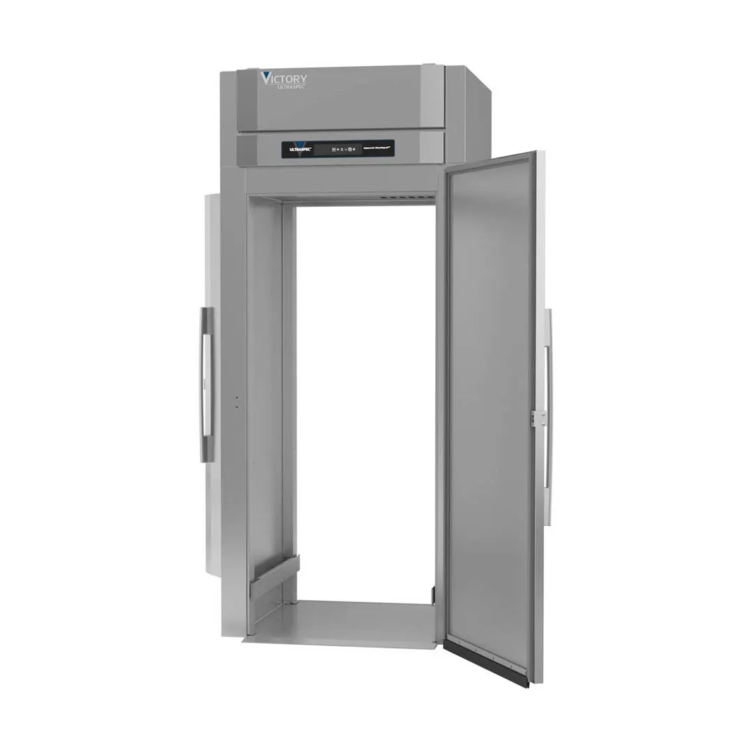 Victory RISA-1D-S1-PT-HC 36" 1-Section Roll-Thru Refrigerator w/ 2 Solid Doors, Aluminum Interior, 38.69 cu. ft.