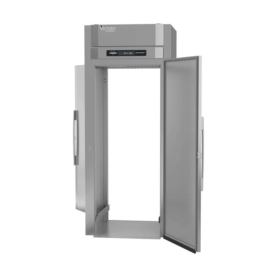 Victory RISA-1D-S1-PT-XH-HC 36" 1-Section Roll-Thru Refrigerator w/ 2 Solid Doors, Extra High, Aluminum Interior, 42.27 cu. ft.