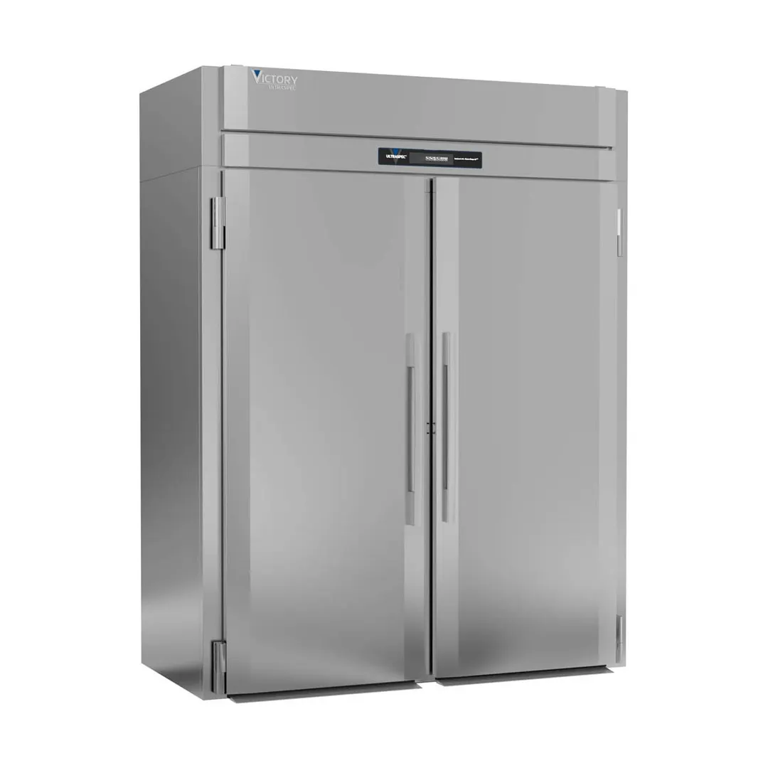 Victory RISA-2D-S1-XH-HC 68" 2-Section Solid Door Roll-In Refrigerator, Extra High, Aluminum Interior, 77.35 cu. ft.