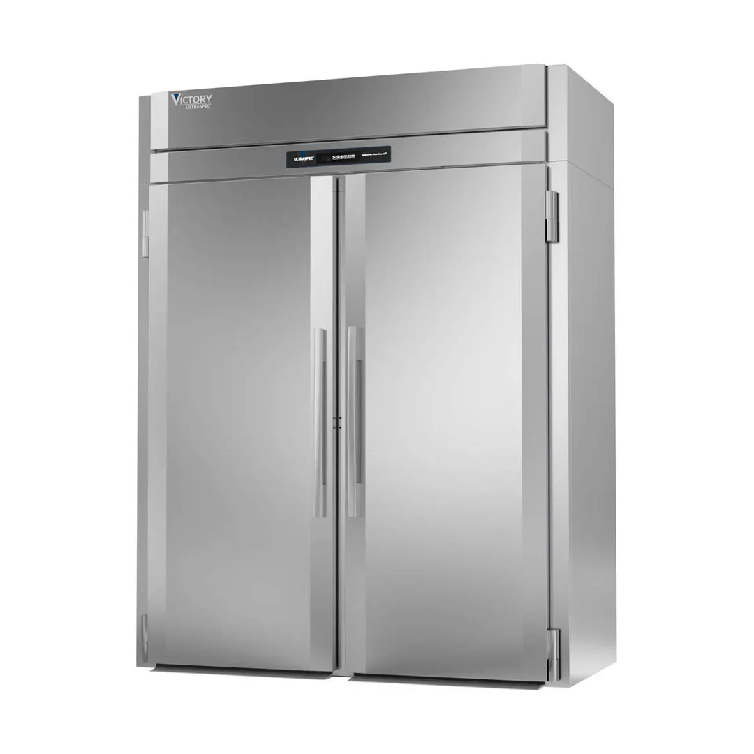 Victory RISA-2D-S1-XH-HC 68" 2-Section Solid Door Roll-In Refrigerator, Extra High, Aluminum Interior, 77.35 cu. ft.