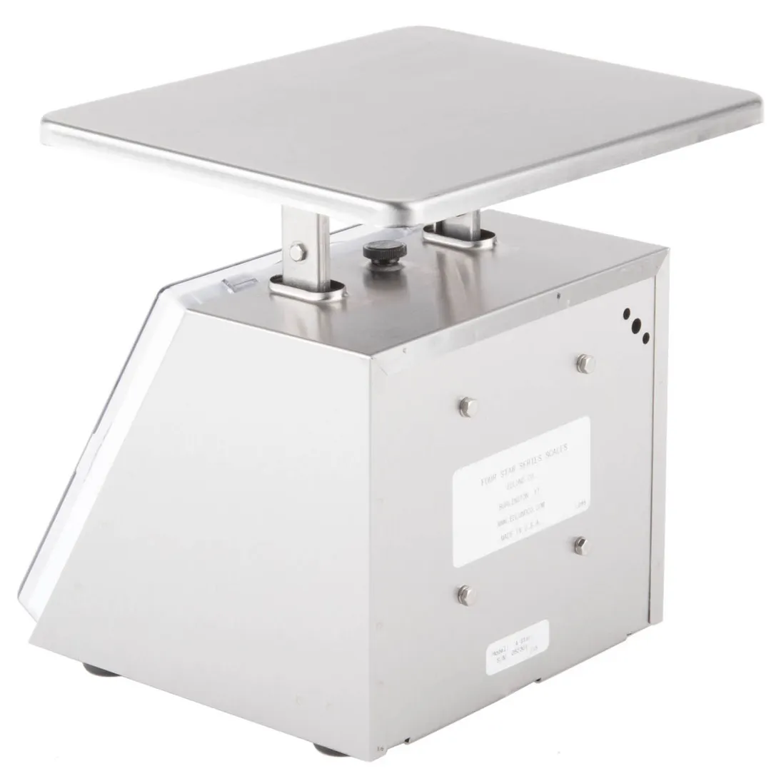 Edlund RM-2000 Portion Scale – 1-9 lb, 6-7" Platform, Stainless Steel, Rotating Dial, Sloped Display, Dishwasher‑Safe