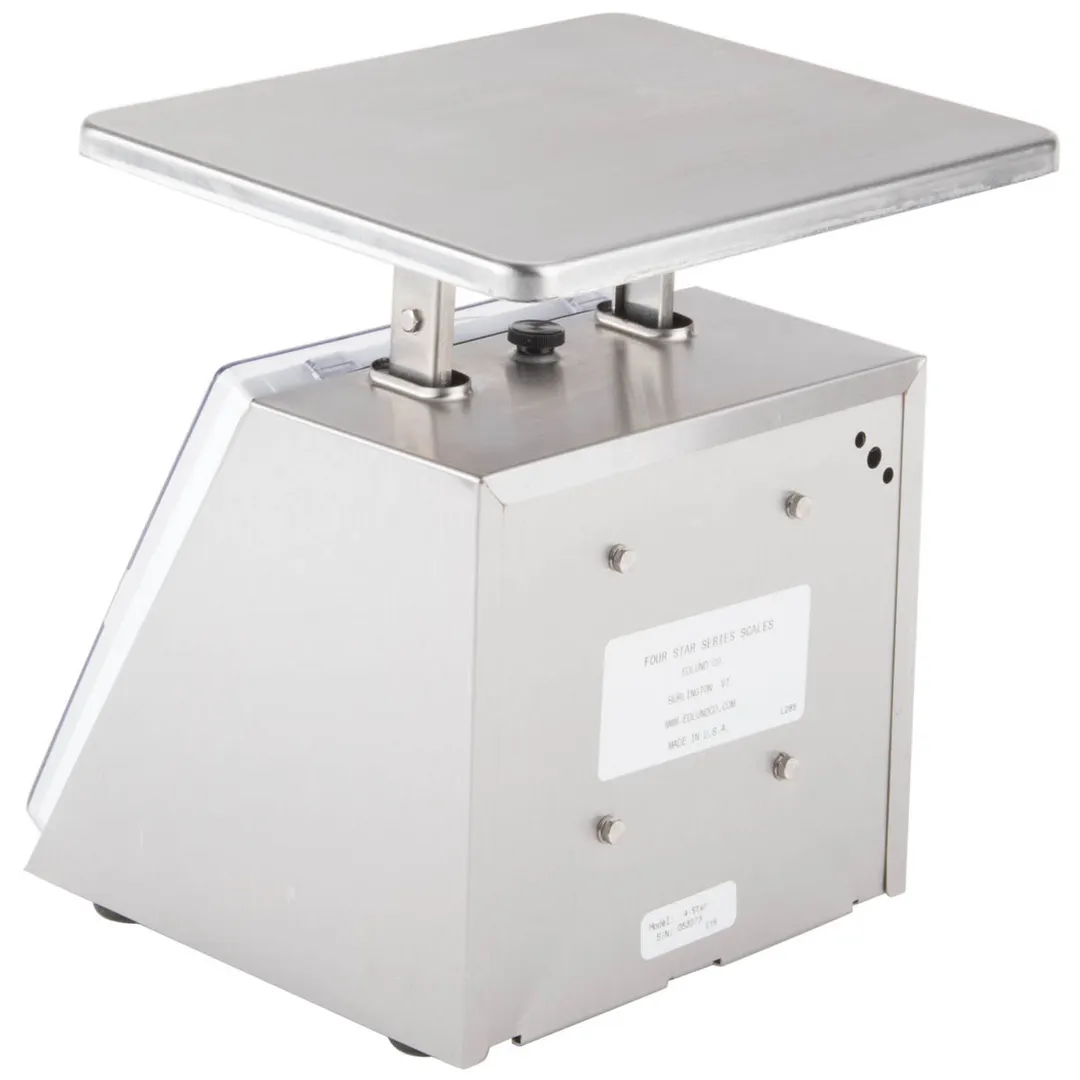 Edlund RM-5 Portion Scale – Stainless, 1‑9 lb Capacity, Rotating Dial, Sloped, 6‑7” Platform, Dishwasher‑Safe