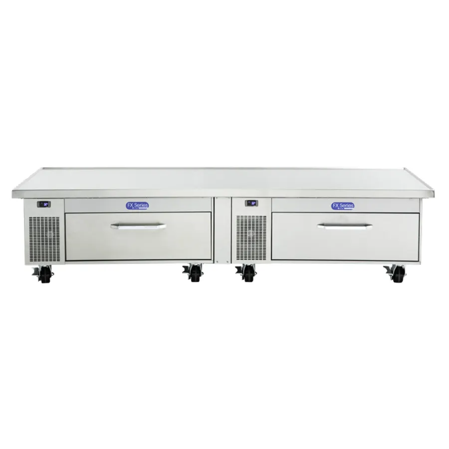 Randell FX-2CS-290 96" Flexible Refrigerator or Freezer Chef Base w/ 2 Drawers, 6 cu. ft.