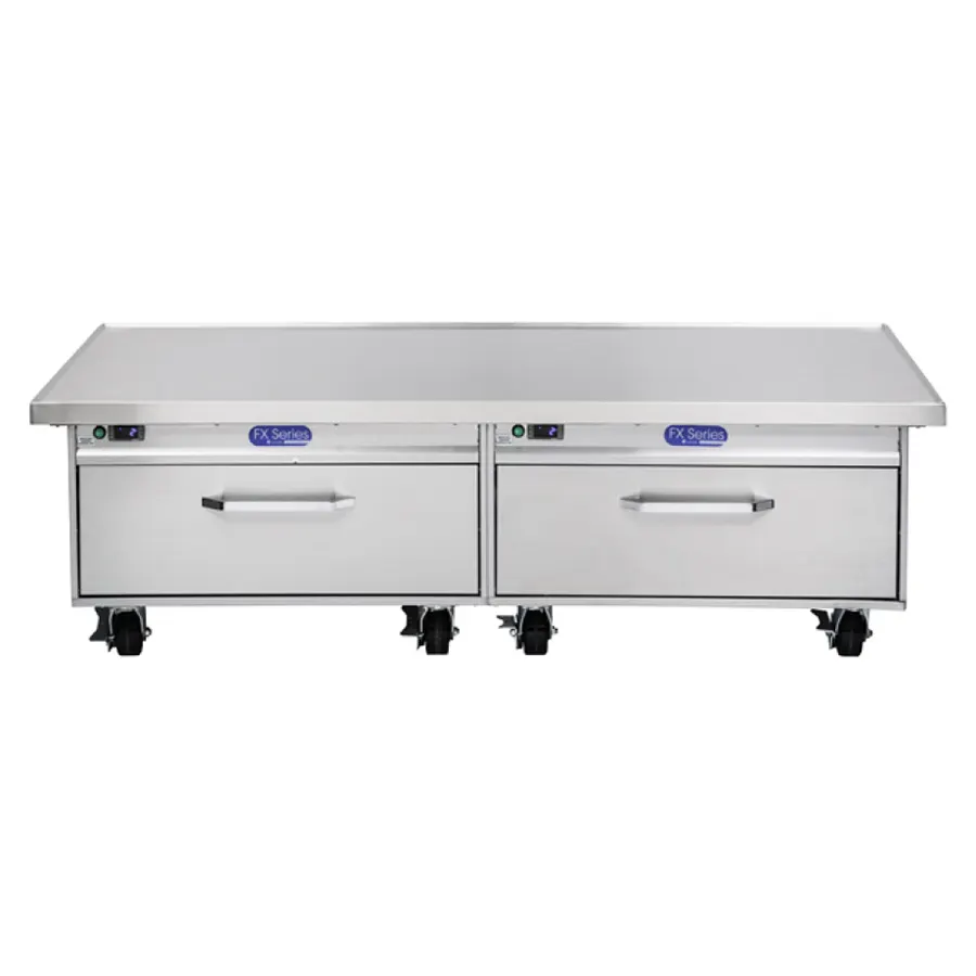 Randell FX-2CSRE-290 76" Flexible Refrigerator or Freezer Chef Base w/ 2 Drawers, 6 cu. ft.