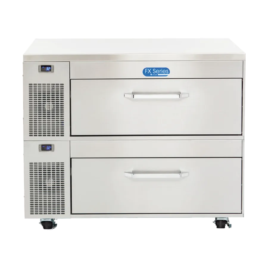 Randell FX-2WSA-290 43" Flexible Refrigerator or Freezer Work Table w/ 2 Drawers, 5 cu. ft.