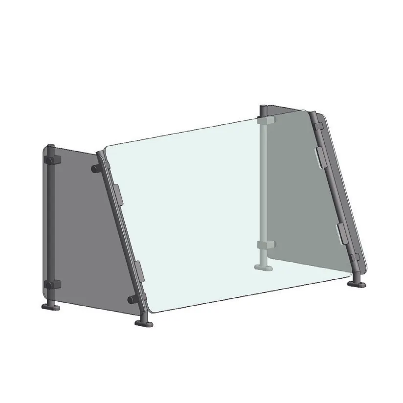 Randell RSW-AFP-72 Ranserve Premium Breath Guard, Single-Sided, Angled Partition