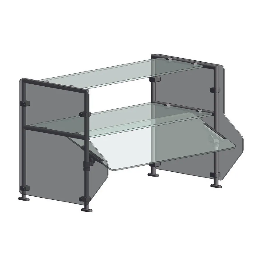 Randell RSW-DTSSAF-36 Ranserve Premium Breath Guard, Single-Sided, Double-Tier