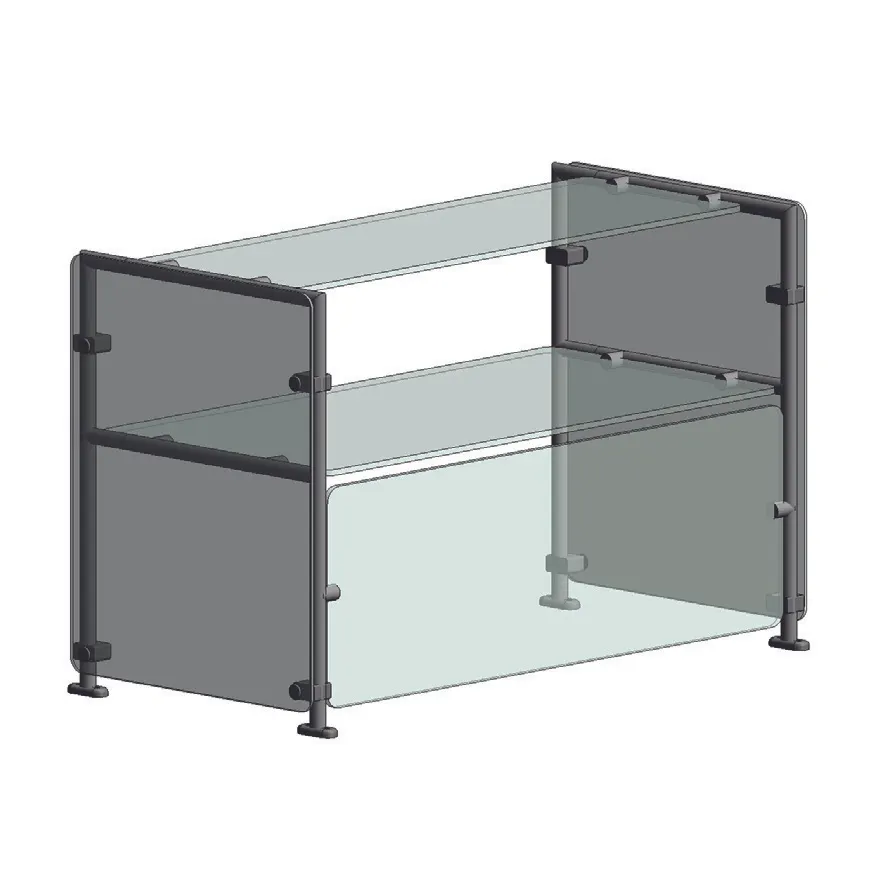 Randell RSW-DTSSFF-48 Ranserve Premium Breath Guard, Single-Sided, Double-Tier