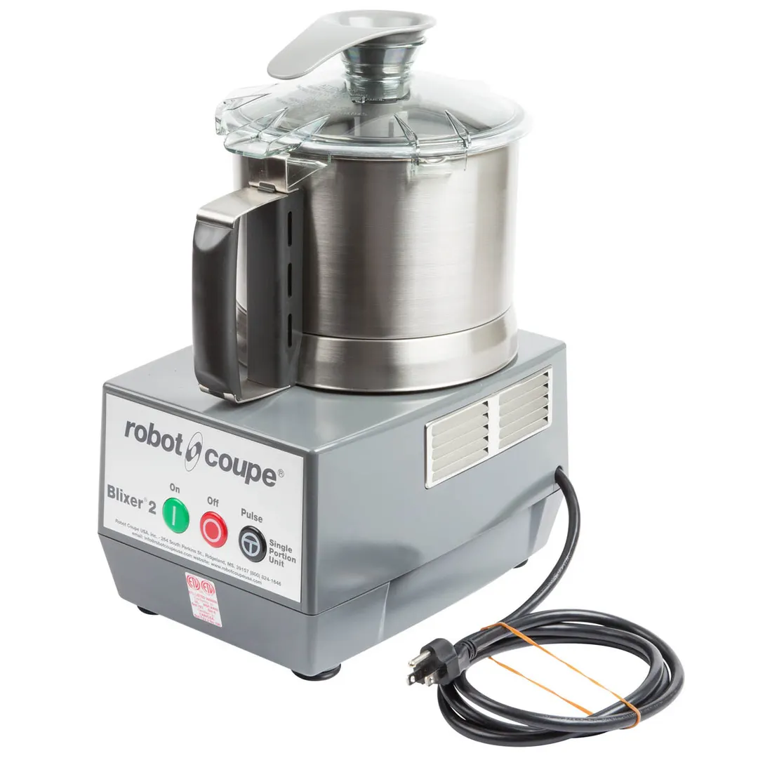 Robot Coupe BLIXER2 Food Processor, 2.9-L Stainless Steel Batch Bowl, 1-Speed, 1 hp