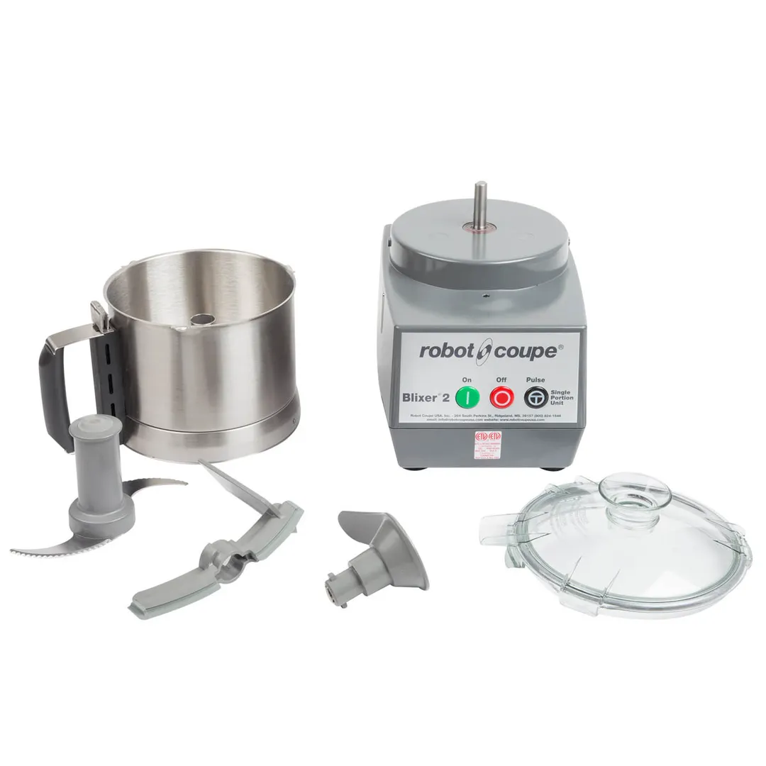 Robot Coupe BLIXER2 Food Processor, 2.9-L Stainless Steel Batch Bowl, 1-Speed, 1 hp