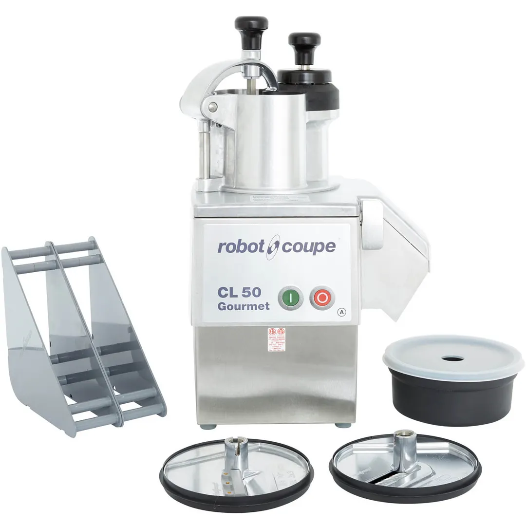 Robot Coupe CL50GOURMET Continuous Feed Food Processor, 2 Discs, 1 1/2 hp