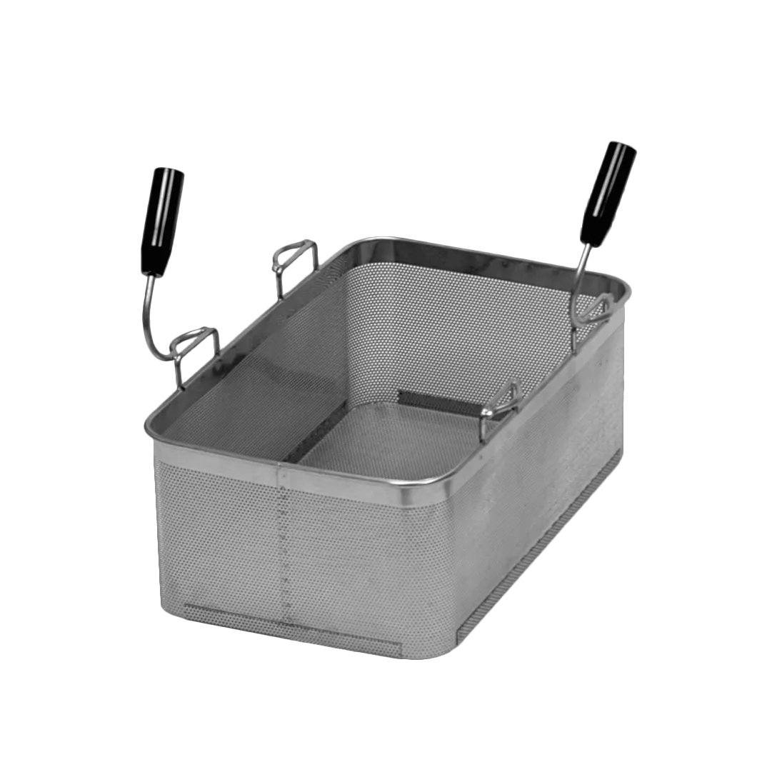 RositoBisani 1/1 BSKT Desco Full Size Rectangular Pasta Basket, Stainless Steel