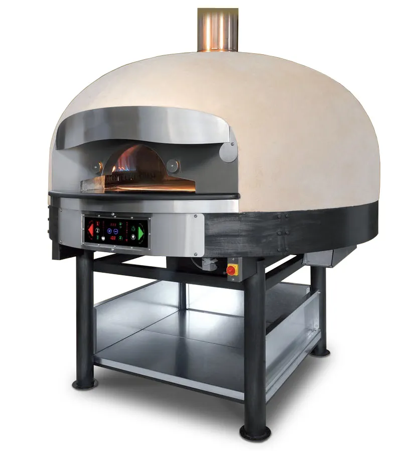 RositoBisani FGRI100-CB Wood / Coal / Gas Fired Rotary Oven w/ 39" Cooking Chamber, Touchscreen