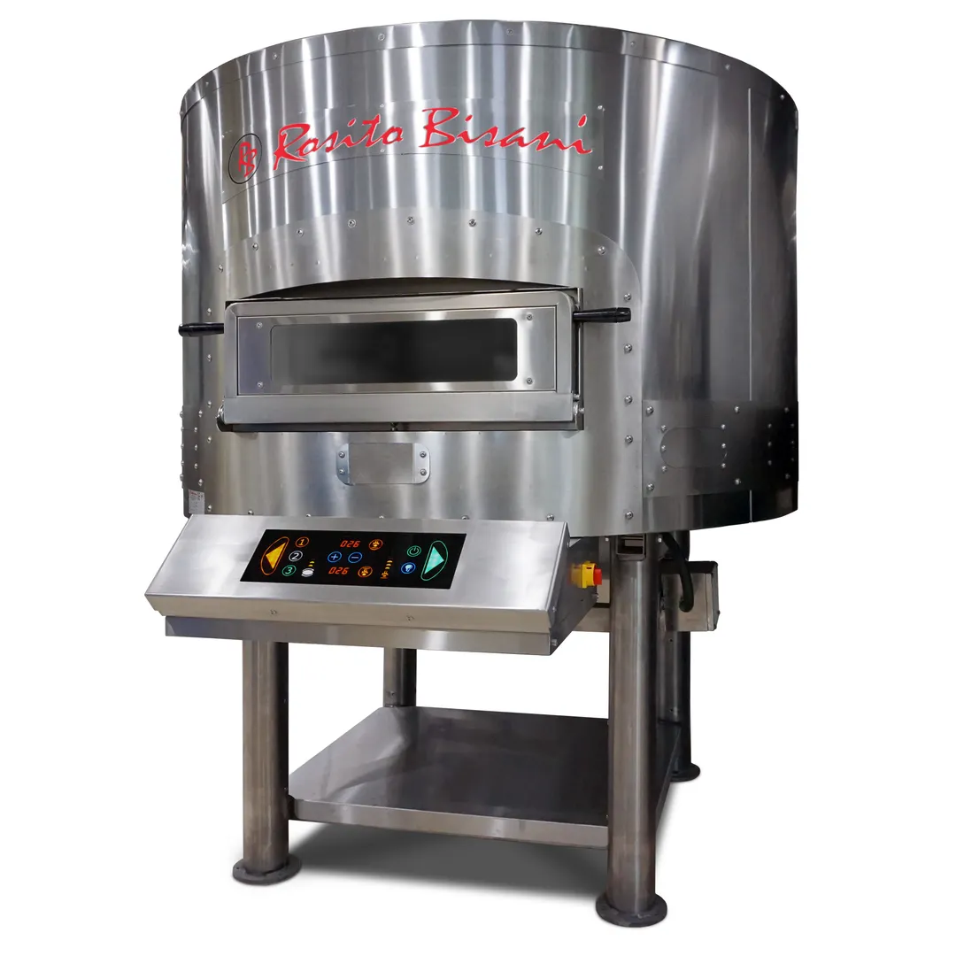 RositoBisani FRV100-ST Electric Rotary Pizza Oven w/ 39" Cooking Chamber, (5) 11" Pizza