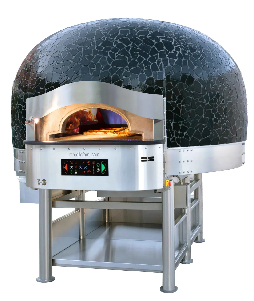 RositoBisani PG100-CM Wood / Coal / Gas Fired Pizza Oven w/ 39" Cooking Chamber, Round, Indoor