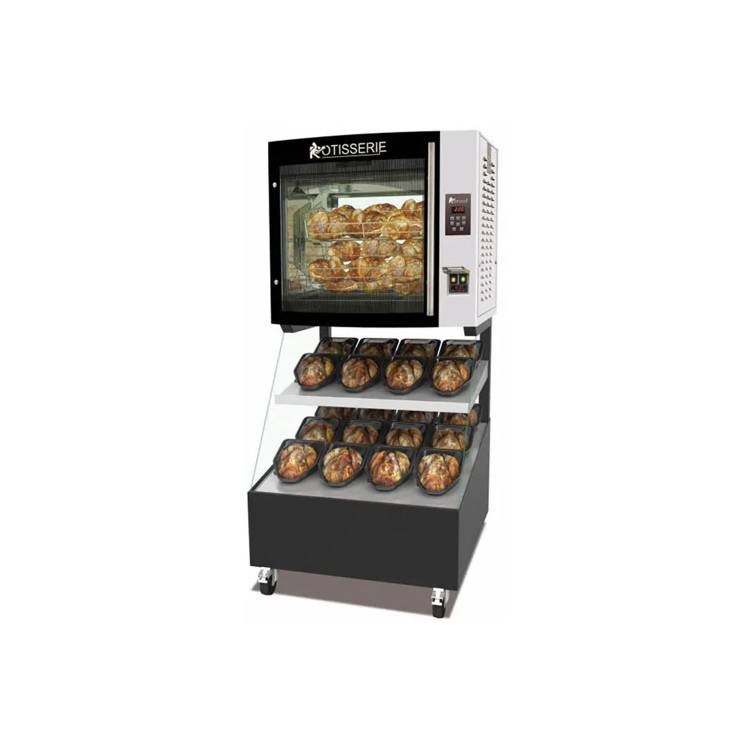 Rotisol USA 8.520IF2LSP8 Mini-Concept Combination Roti-Roaster Basket Rotisserie On Grab-And-Go Display