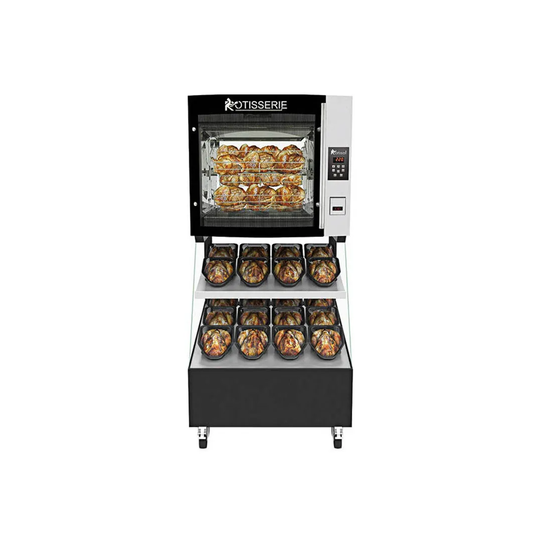Rotisol USA 8.520IF2LSP8 Mini-Concept Combination Roti-Roaster Basket Rotisserie On Grab-And-Go Display