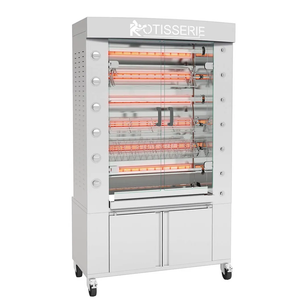Rotisol USA FB1160-6G-SS Rotisserie Gas Oven w/ 6 Spits, Countertop, Infrared, 30-Chicken