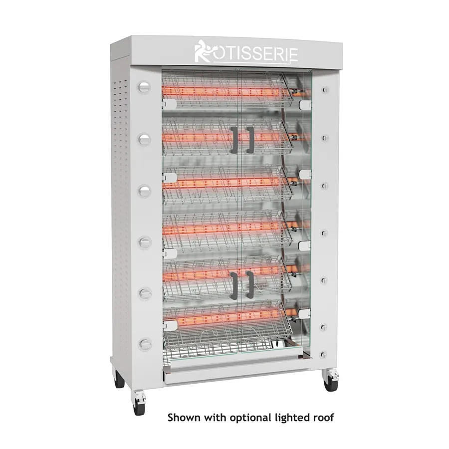 Rotisol USA FBS1160-6G-SS Rotisserie Gas Oven w/ 6 Basket Spits, Floor Model, 30-Chicken