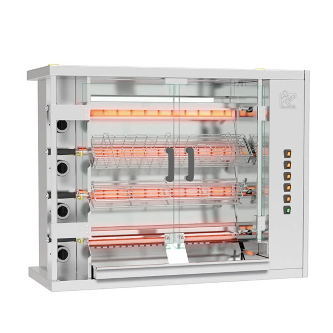 Rotisol USA FF1175-4G-SS Rotisserie Gas Oven w/ 4 Spits, Countertop, 20-Chicken Capacity