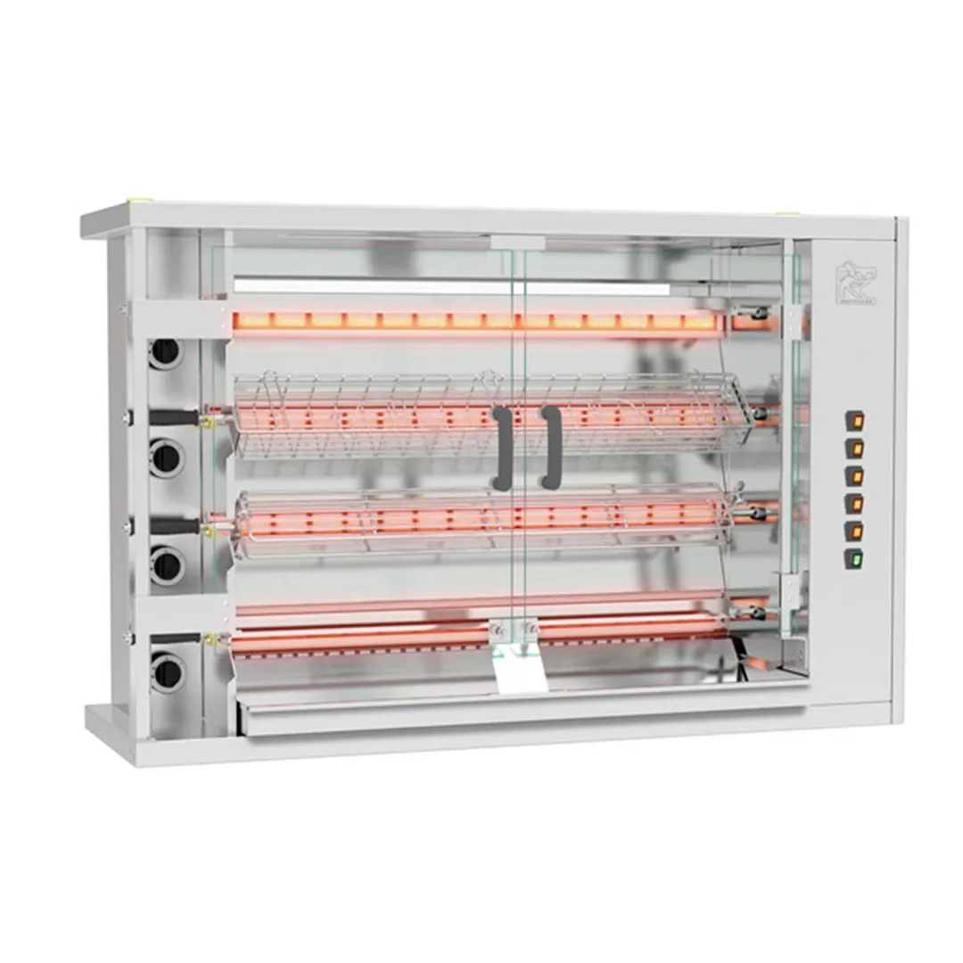 Rotisol USA FF1425-4G-SS Rotisserie Gas Oven w/ 4 Spits, Countertop, 24-Chicken Capacity