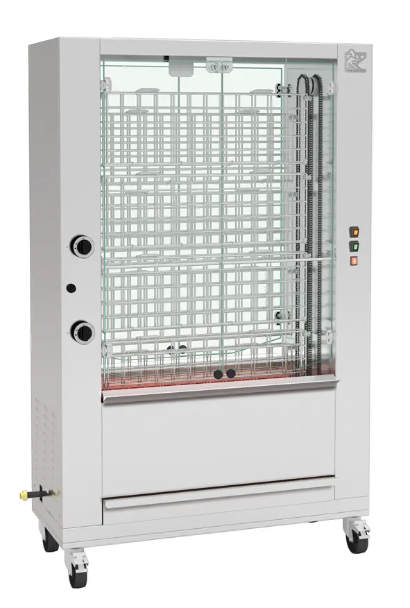 Rotisol USA FFS1100-4G-BRASILIA-C Fauxflame­™ Spatchcock Rotisserie Oven, Gas