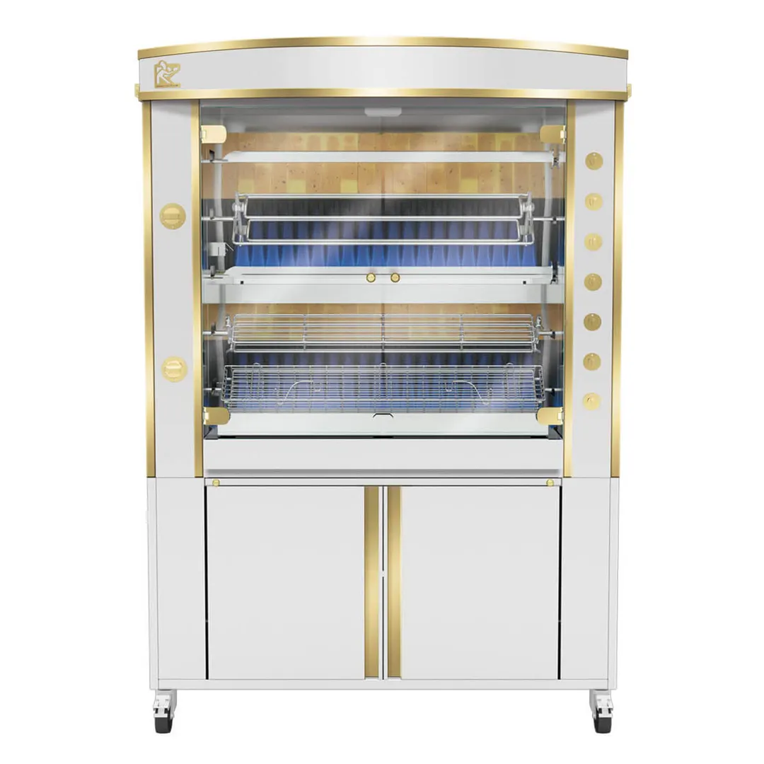 Rotisol USA GF1375-5G-LUX Rotisserie Gas Oven w/ 5 Spits, Countertop, 30-Chicken Capacity
