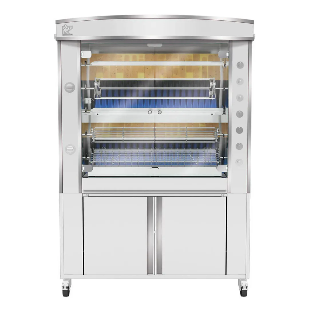 Rotisol USA GF1375-5G-SS Rotisserie Gas Oven w/ 5 Spits, Countertop, 30-Chicken Capacity