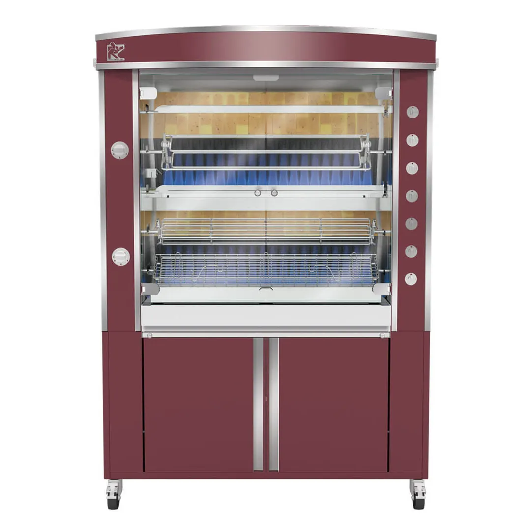 Rotisol USA GF1375-5G-SS Rotisserie Gas Oven w/ 5 Spits, Countertop, 30-Chicken Capacity
