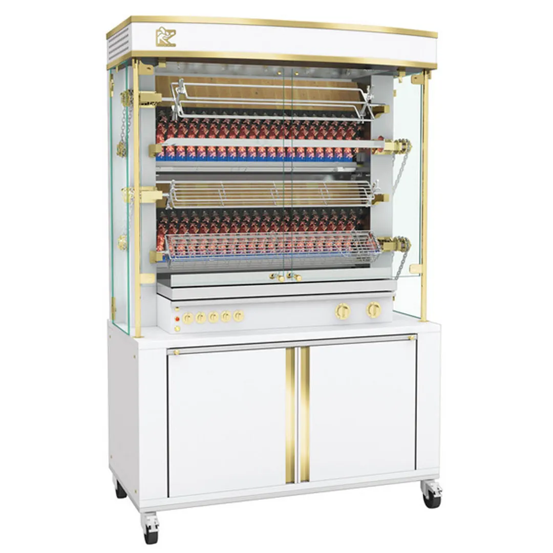 Rotisol USA MF1375-4G-LUX Rotisserie Gas Oven w/ 4 Spits, Countertop, 24-Chicken Capacity