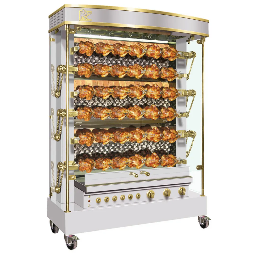 Rotisol USA MF1375-6G-LUX Rotisserie Gas Oven w/ 6 Spits, Floor Model, 36-Chicken Capacity