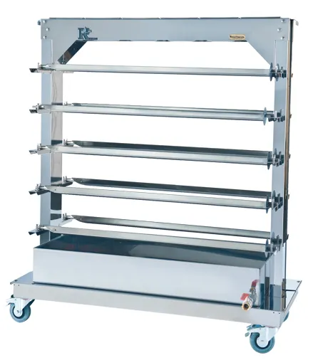 Rotisol USA RACK10 1160 Spit Rack, For 10 Spits, No Cover, Stainless Steel