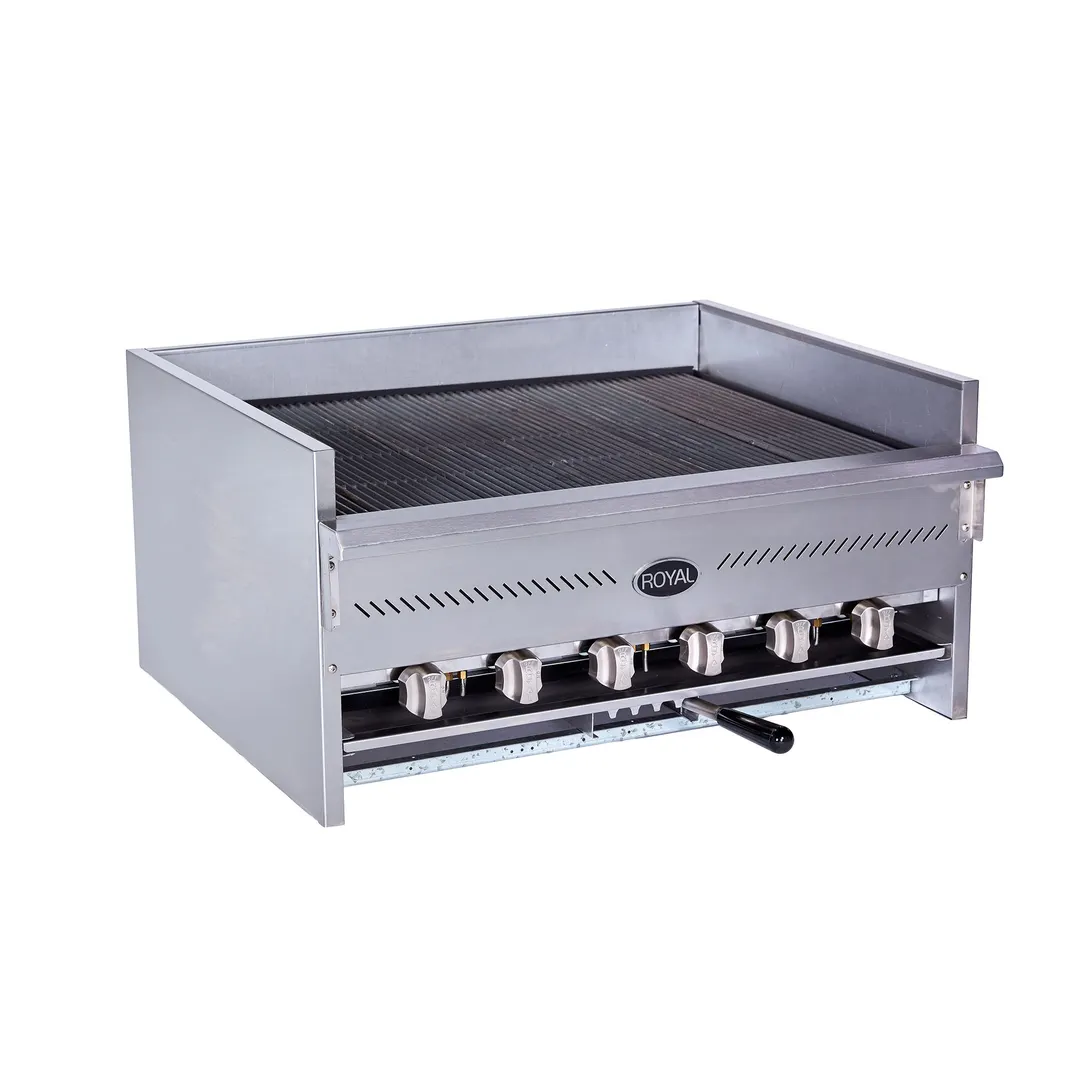 Royal Range of California RARB-60 60" Countertop Gas Steakhouse Radiant Charbroiler, 200.000 BTU