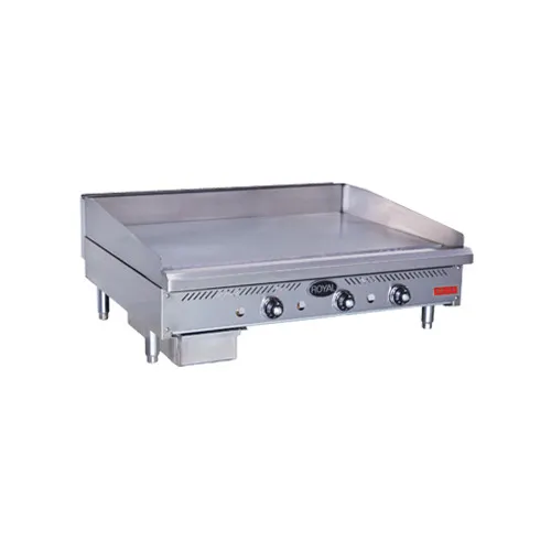 Royal Range of California RDTG-48-D 48" Countertop Thermostatic Gas Griddle, 30" Deep, 120.000 BTU