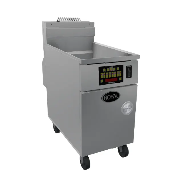 Royal Range of California RHEF-75-CM Full Pot Gas Fryer w/ 80-lb Capacity, Twin Baskets, 4 Burners