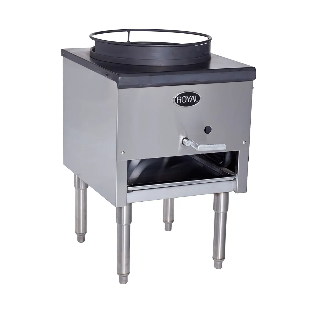 Royal Range of California RMJ-15 Gas Wok Range w/ (1) Burner (Bowl), 15" Wok Ring, Manual Knobs, Jet Burner, 125.000 BTU 