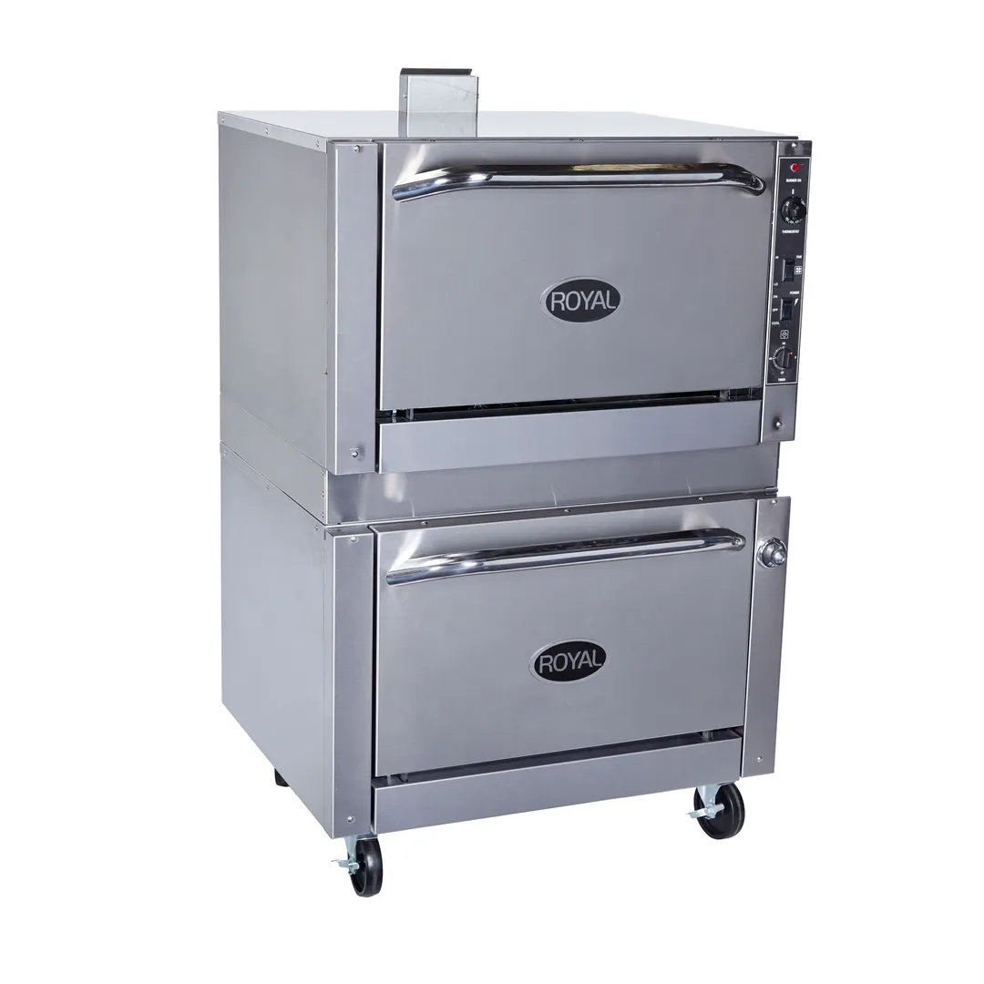 Royal Range of California RR-36-DS-CC Restaurant Type Gas Oven w/ 2 Convection Ovens