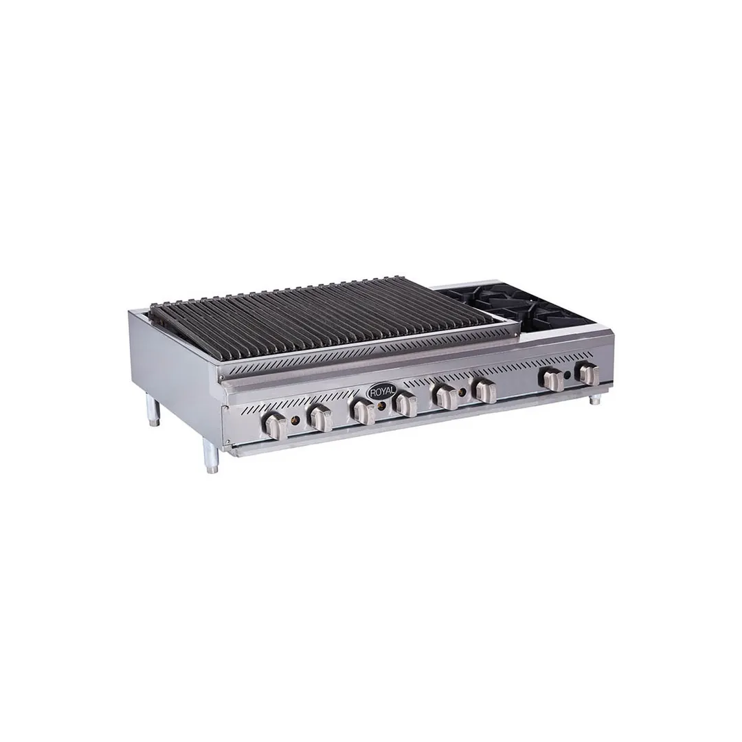Royal Range of California RRB-36OB2 48" Countertop Gas Radiant Charbroiler / Hotplate, 150.000 BTU