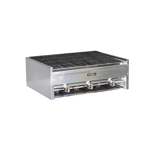 Royal Range of California RSCB-12 12" Countertop Gas Snack Lava Rock Charbroiler, 35.000 BTU