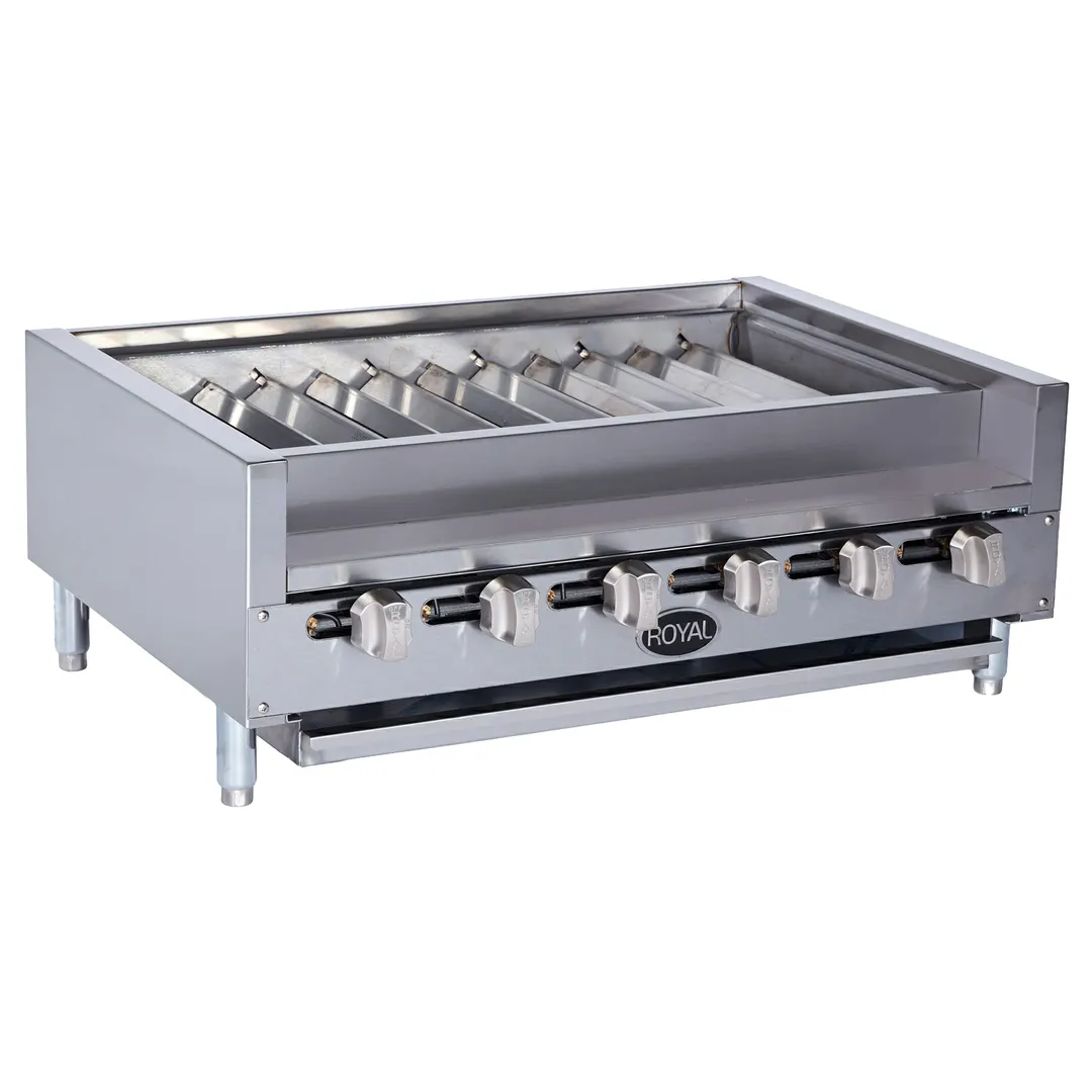 Royal Range of California RSKTB-30 31" Countertop Gas Kabob Radiant Charbroiler, 70.000 BTU