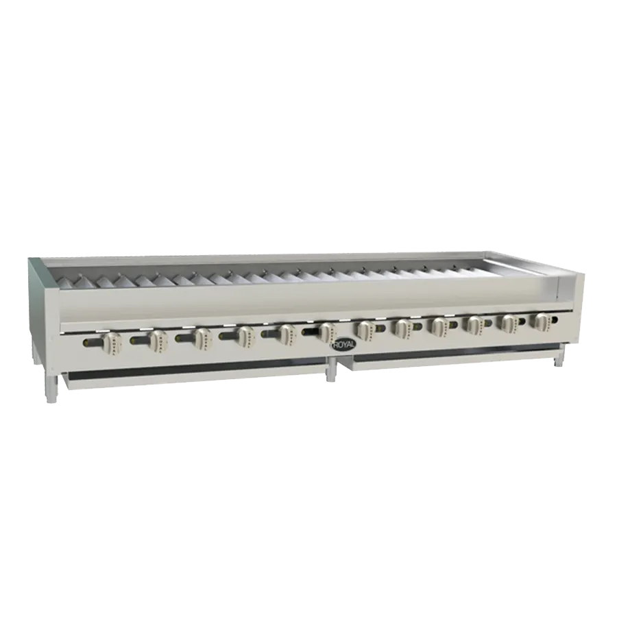 Royal Range of California RSKTB-72 72" Countertop Gas Kabob Radiant Charbroiler, 168.000 BTU